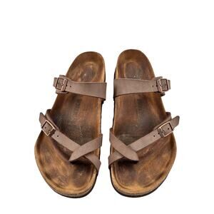 Birkenstock Mayari Brown Birko-Flor Sandals Women’s EU 40 US 9 Cork Footbed Boho